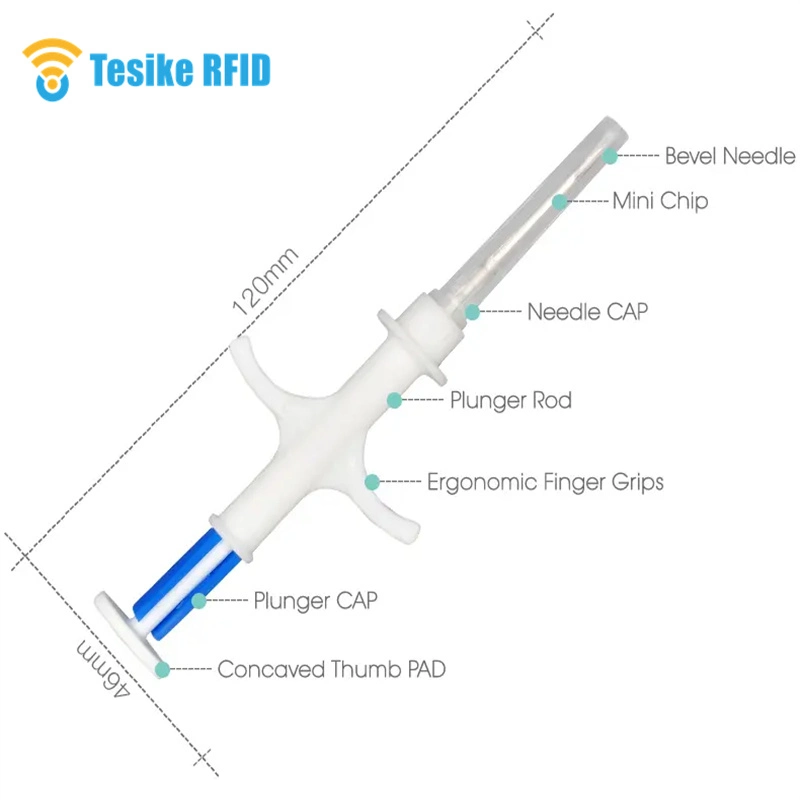 125kHz 134,2kHz RFID Injectable Implant Fish RFID etiqueta de microchip animal Para Dog