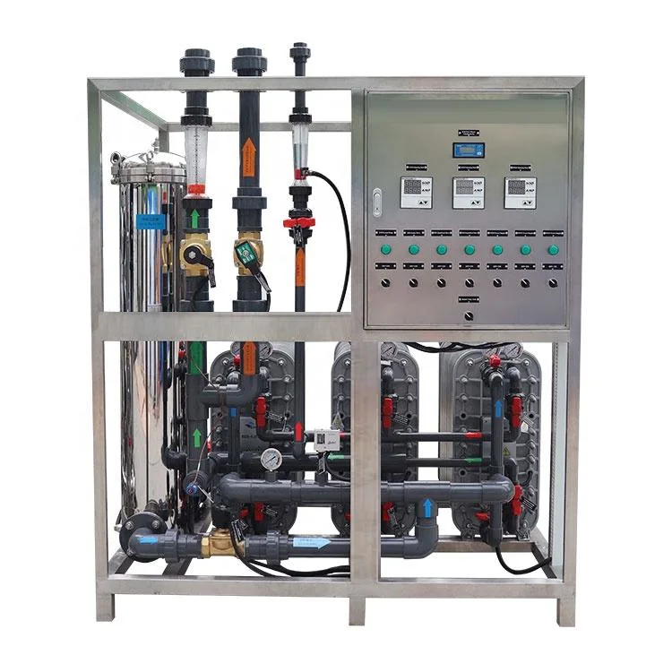 Double Stage RO System with EDI Module for Deionized Water 1000L/H