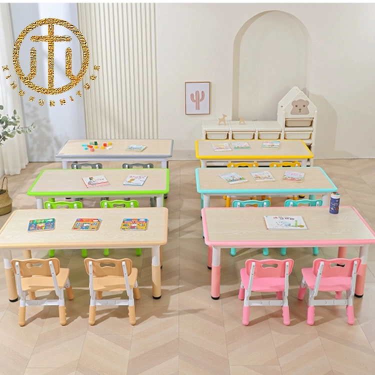 Liftable Kindergarten Table and Chair Set Home Kids Baby Plastic Furniture