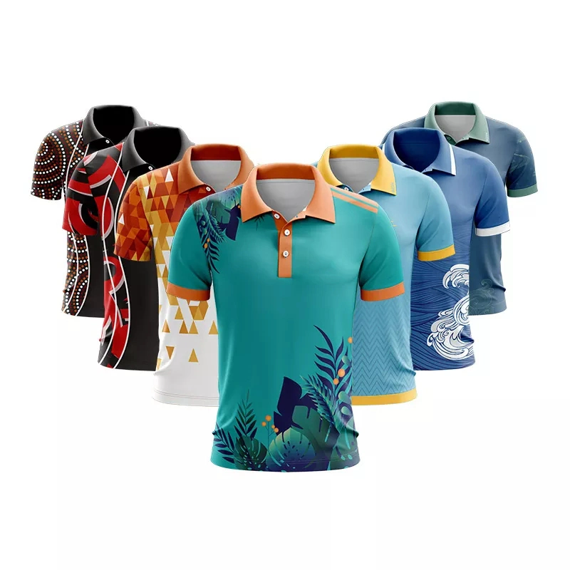 100% Polyester Sublimation Custom Polo Shirts for Men