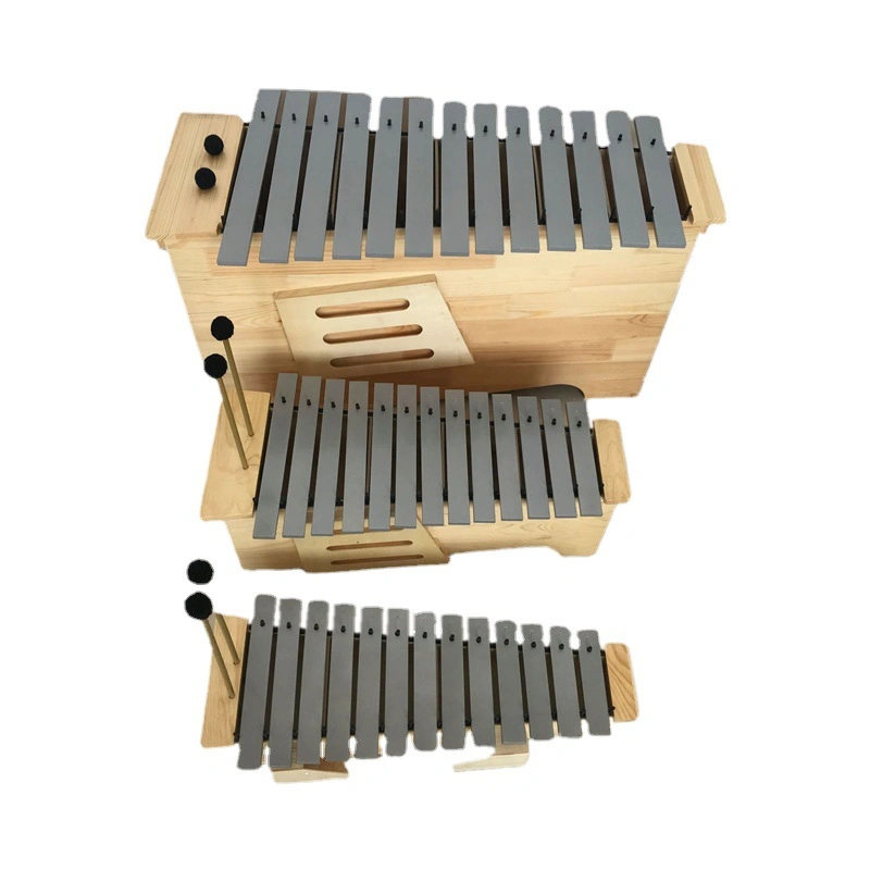 Gray Wooden Educational Knock Piano