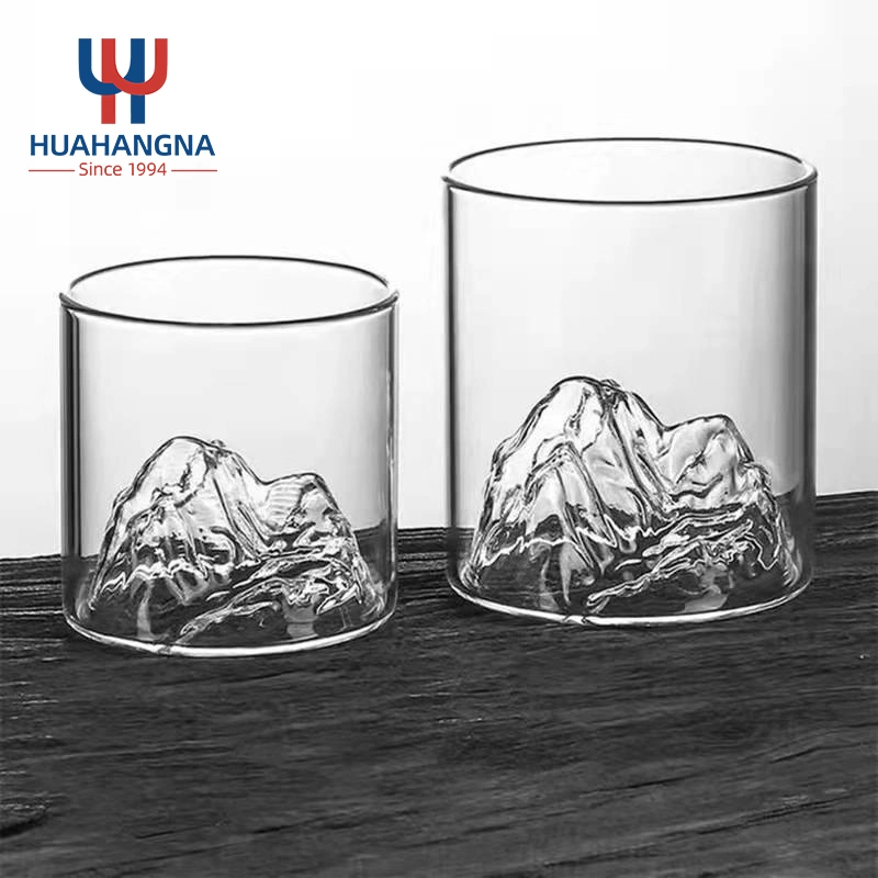 El doble de rocas Antigua copa de cata de whisky 300ML 370ml de la montaña de cristal hecho a mano vaso de whisky en la caja de regalo