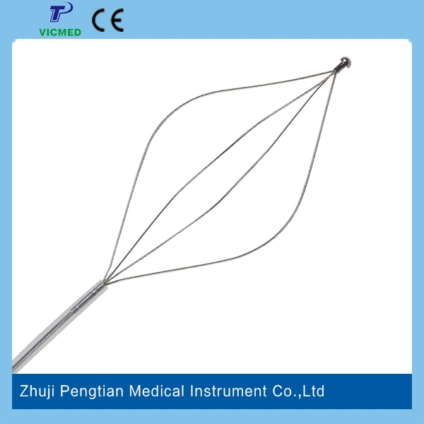 Cesta de la extracción de piedra Endoscopice desechables para la recuperación de los Cálculos biliares