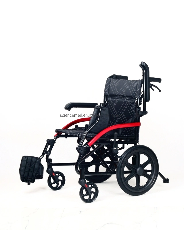 Produit parfait d'équipement médical de l'aluminium handicapés en fauteuil roulant manuel pliant léger (SC-Q05LABJ-16")