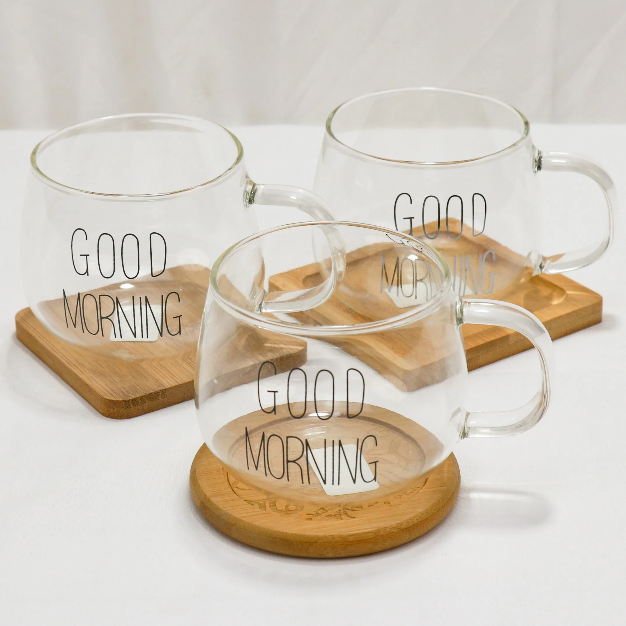 Eusable Thin Bamboo Wooden Cup Coasters