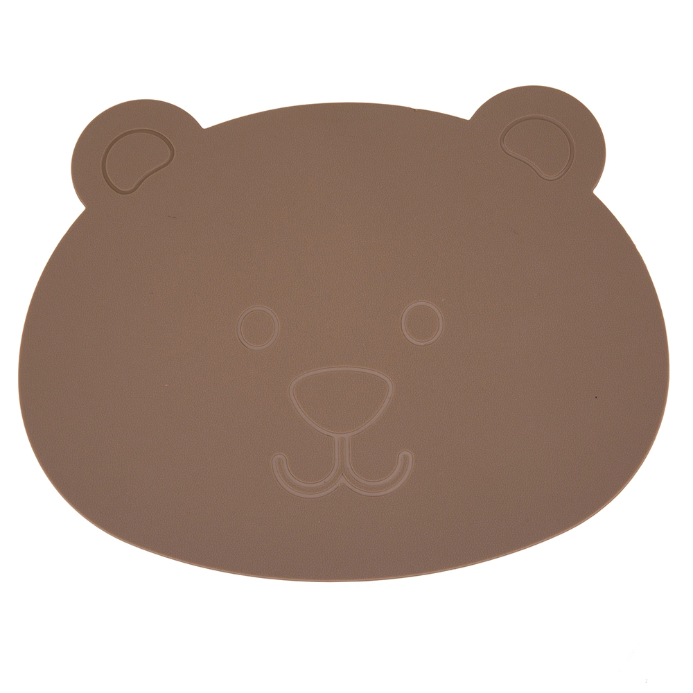 Hot Selling Bear Shape Silicone Dining Table Mat Placemat for Kids