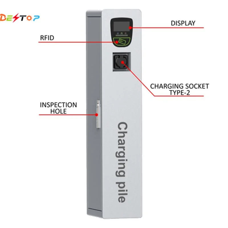 AC DC Fast EV Charger Charging Station Pile with EU Us CE Standard