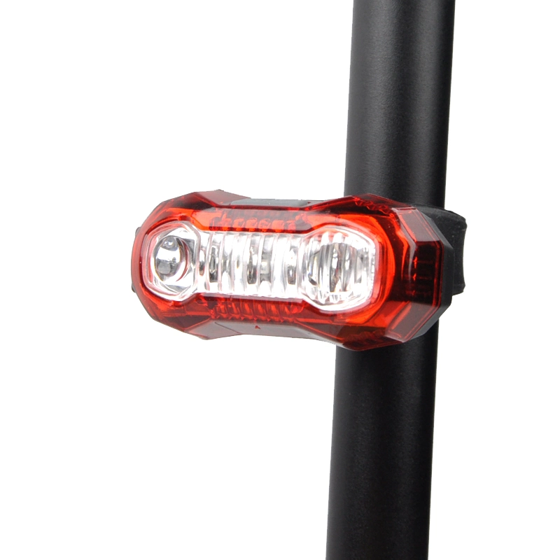 Made in China multifunción recargables USB bicicleta LED Resalte el Parche 5 Cola de la luz roja trasera de la seguridad de Ciclismo Bicicleta Lightbright LUZ DE BICICLETA