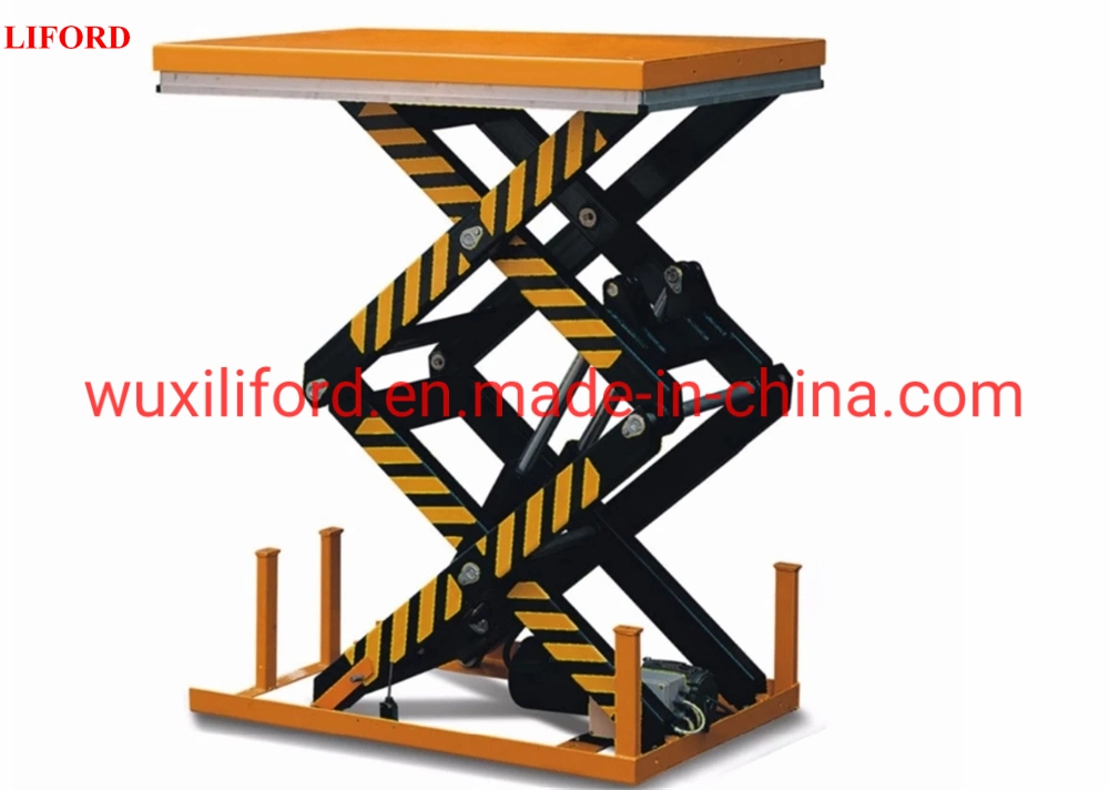 Heavy Duty Stationary Electric Double Scissor Lift Table/Container Loading Platform