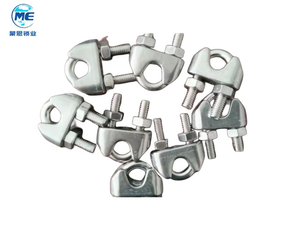 Manufacturers Spot Stainless Steel Buckle 304 Material National Standard Steel Wire Rope Clamp Head Tight Rope Clamp Head Rigging Accessories