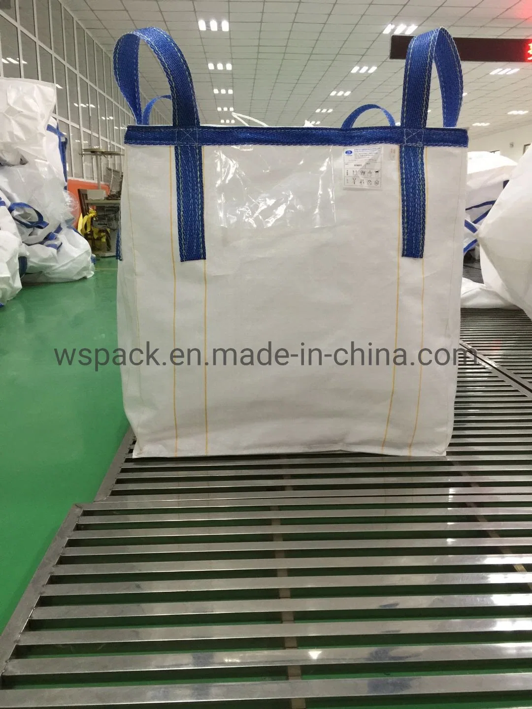 PP Woven Plastic Printed U-Panel Body Super Sack Ton Baffle FIBC Bulk Big Packing Bag with 4 Corner Loops