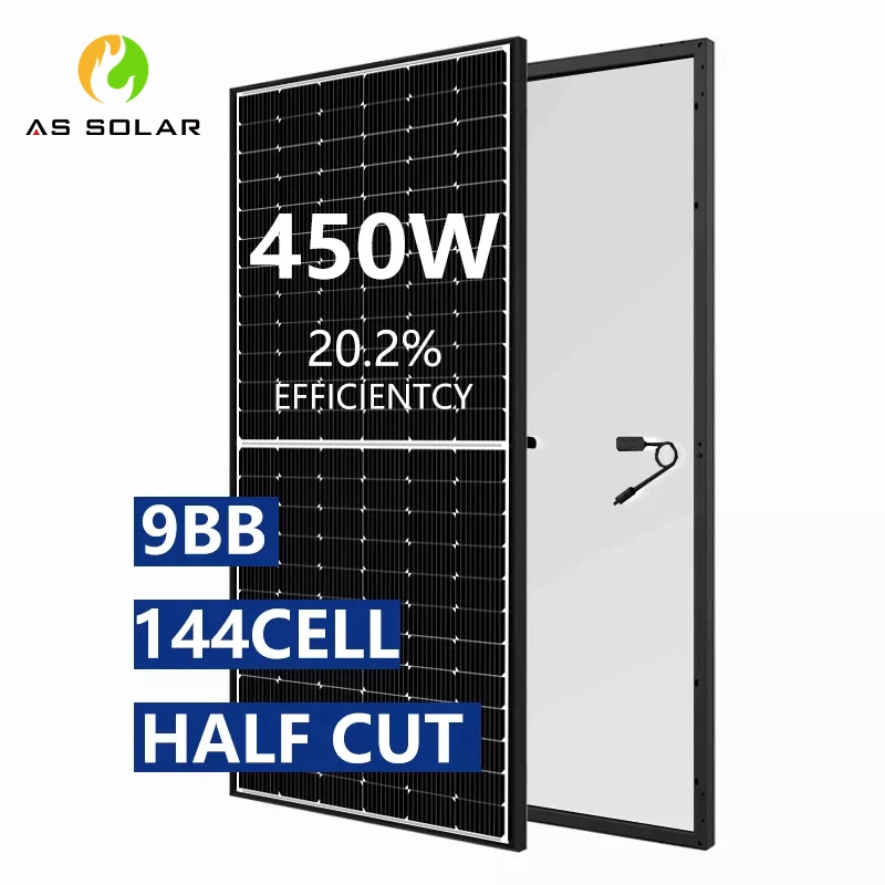 as Solar Panel 450 Watt Half Cut 9bb New Tech Energy Solar System Electric Ground Roofing Sheet Solar Panel Product Cheap Price