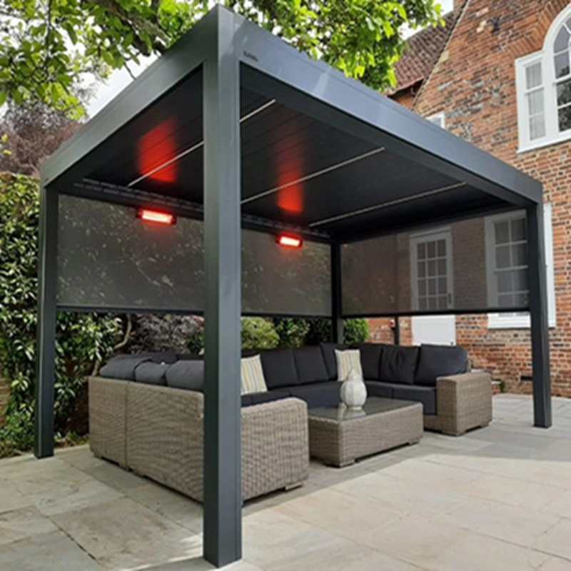 Automatic Opening Louvred Roof Patio Gazebo Outdoor Arches Aluminium Pergola