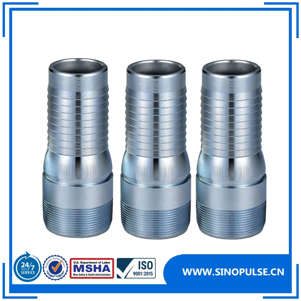 Plated Steel Material Industrial King Combination Hose Ends Kc Nipples