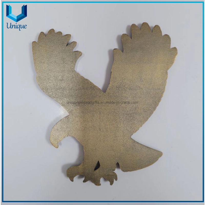 5 Inch Zinc Alloy 3D Eagle Badge, Custom Design Metal Plaque in Antique Copper Plating, Factory Wholesale/Supplier Novelty Coin