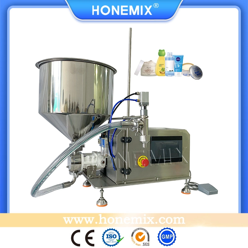 Honemix Semi Auto Liquid Foundation Filler Machine/ Cosmetic Cream Paste Filling Machine with Pedal Control