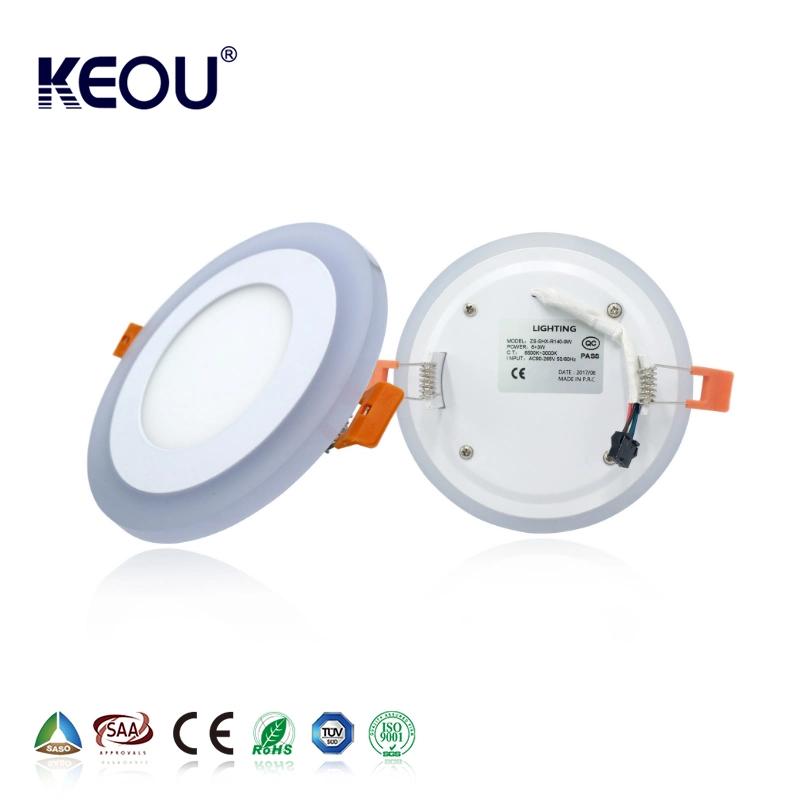 Keou Wholesale/Supplier Bi Color LED Slim Panel Light Recessed Lamp 6W