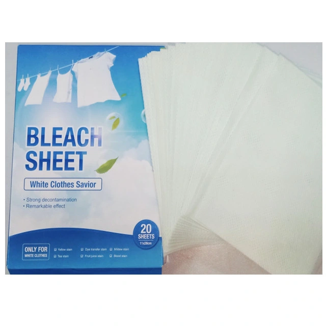 OEM/ODM Bleach Sheets for Washing White Clothes Bleach Spot Treatment Sheet