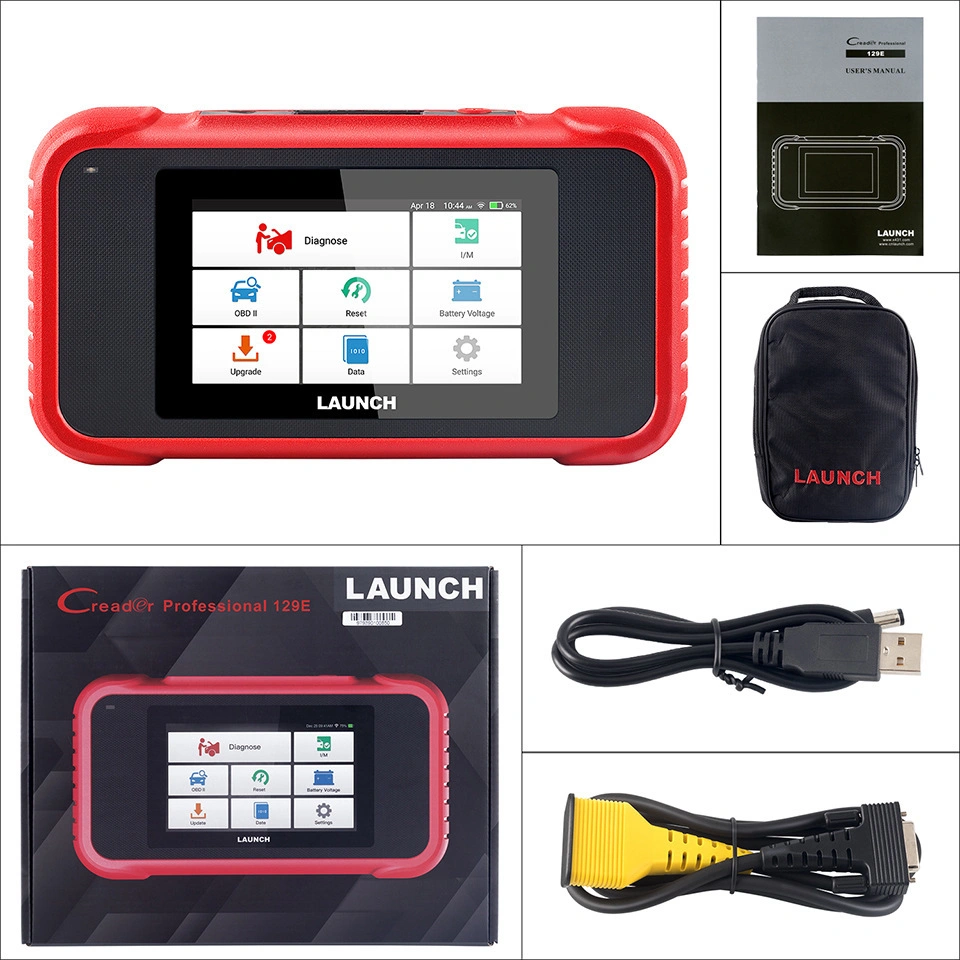 Launch X431 Crp129e Eobd OBD2 Auto Code Scanner Support Engine ABS SRS at +Brake Oil Sas Ets Tmps Reset Crp 129e