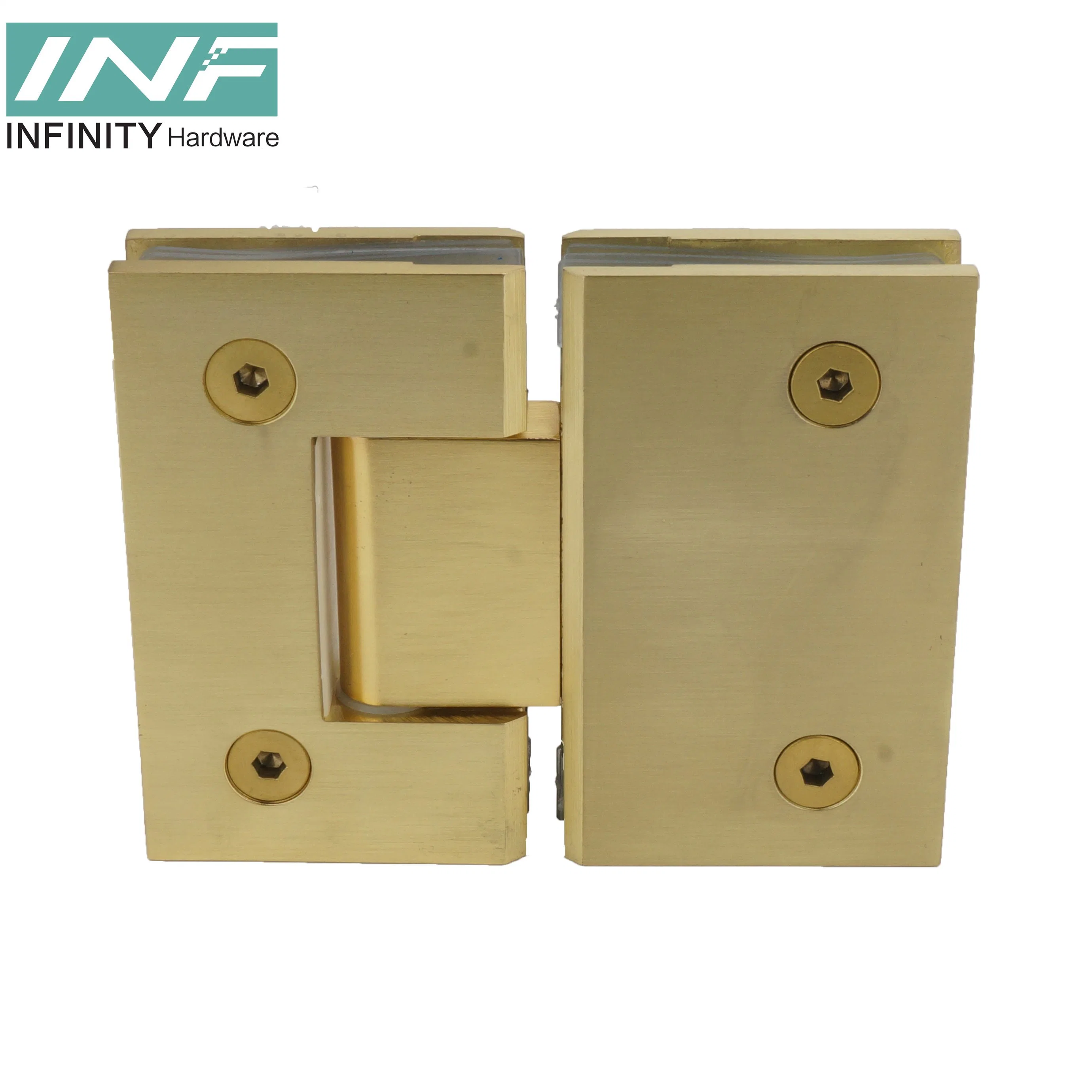 Door and Window Hinge Brass Brushed Nickel 180 Degree Stainless Steel Shower Glass Door Hinge Bathroom Accessories