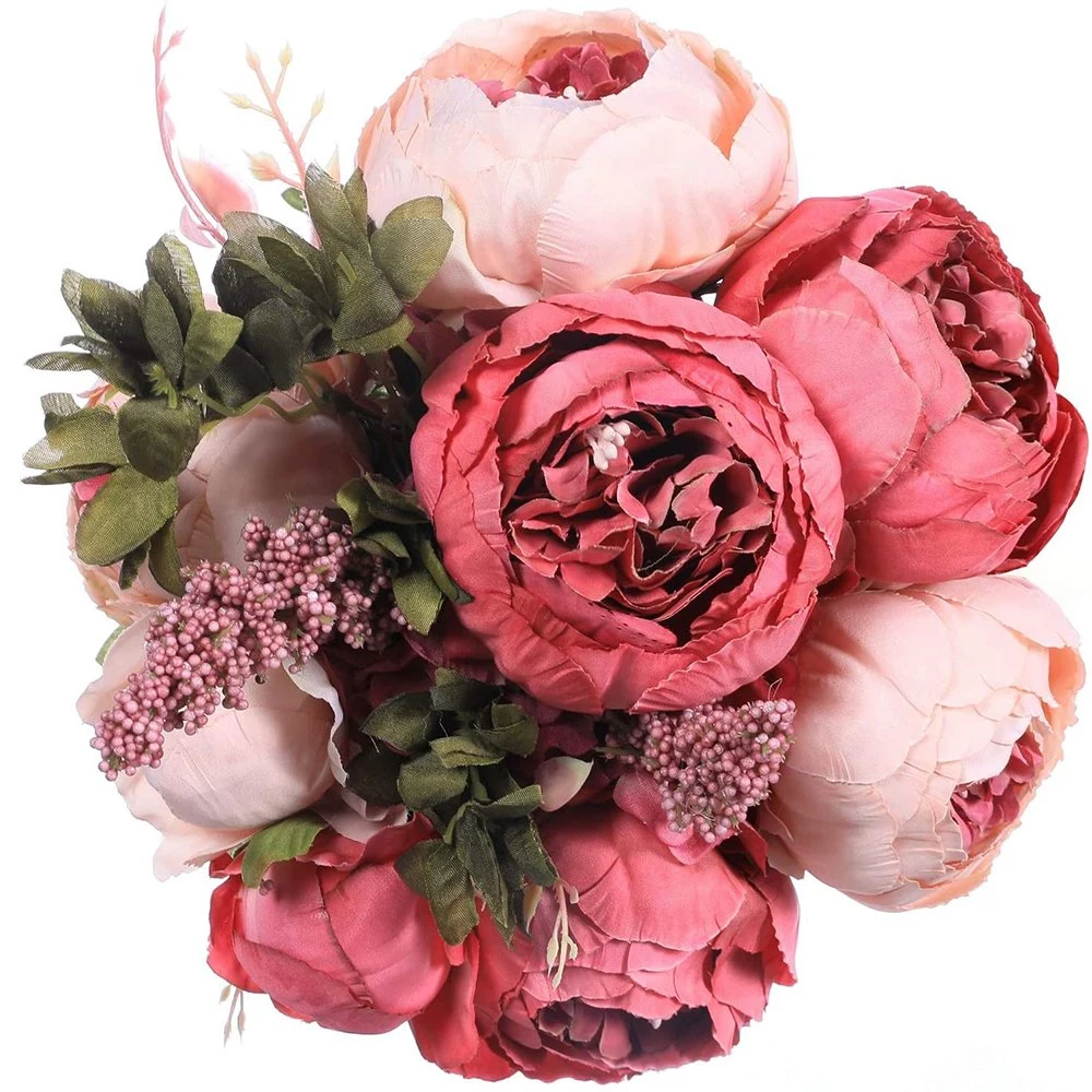 13 European-Style Core-Spun Peony Wedding Home Table Decoration