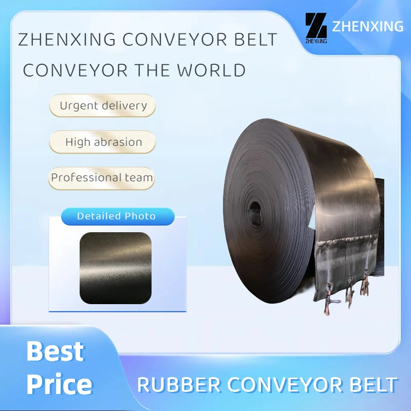 Ep200 Rubber Conveyor Belt for Stone Crusher Handling, Building Industries, Recycling, Steel Processing, Wood
