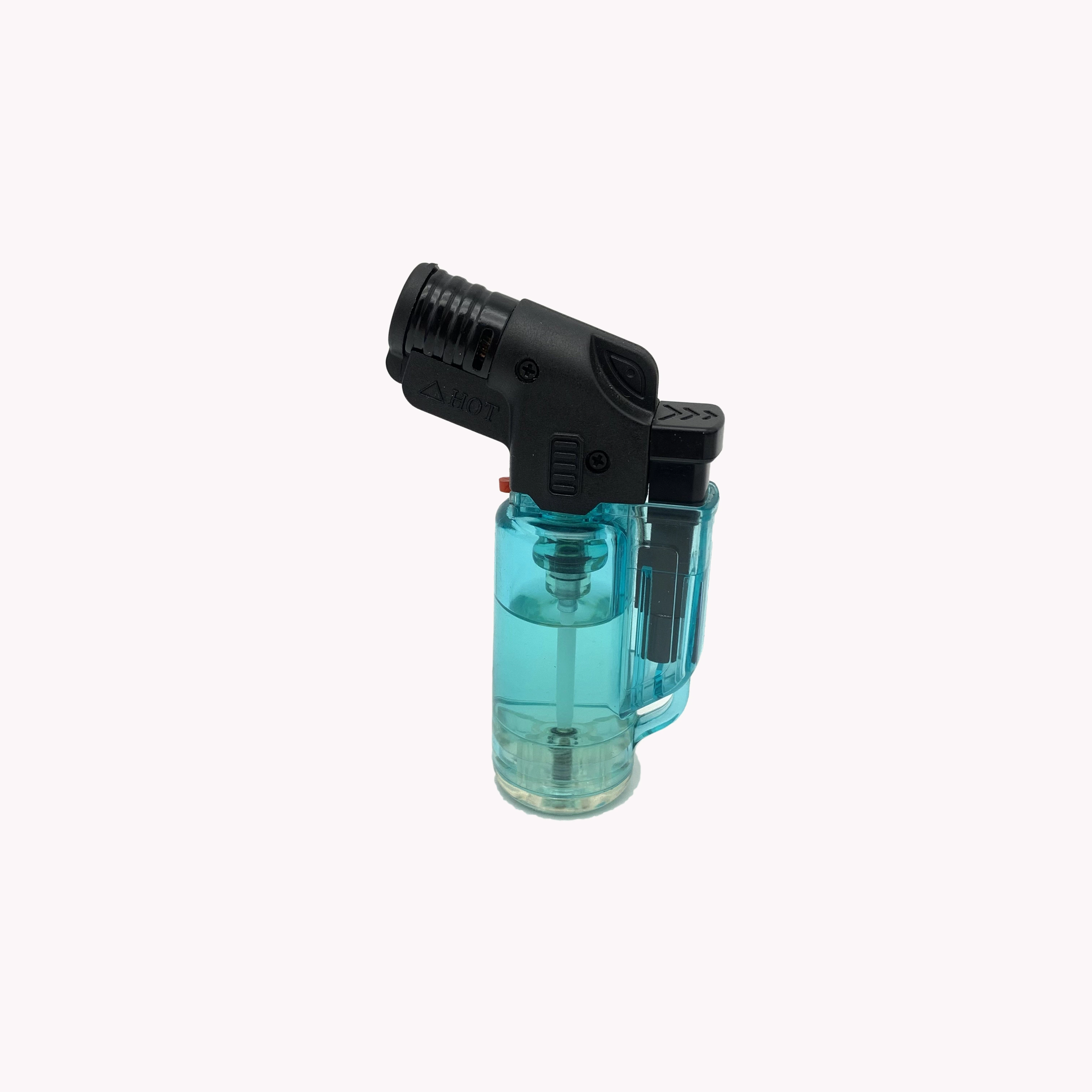 Nouveau design Windproof émoussé mixte gaz 1300 degré flamme personnalisée OEM jet torche LED torche rechargeable briquet au butane