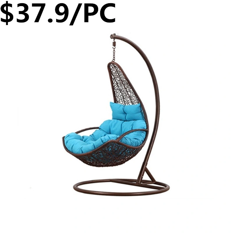 Outdoor Furniture Patio Rattan Wicker Egg Shaped Hanging Swing Chair