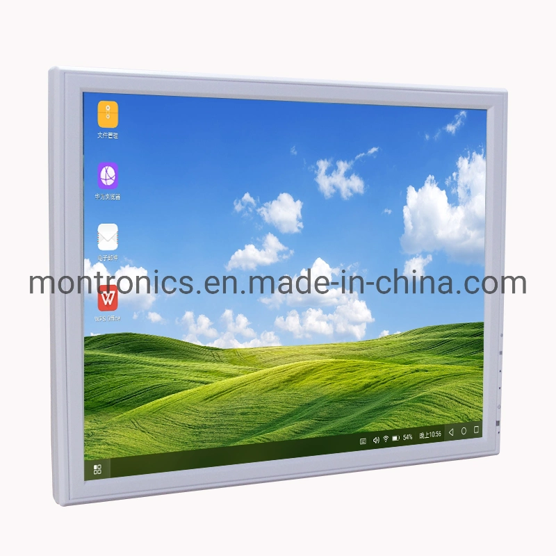 Visor táctil branco de baixo custo, branco capacitivo, cor 17 polegadas Monitor LCD com ecrã táctil para aquecimento