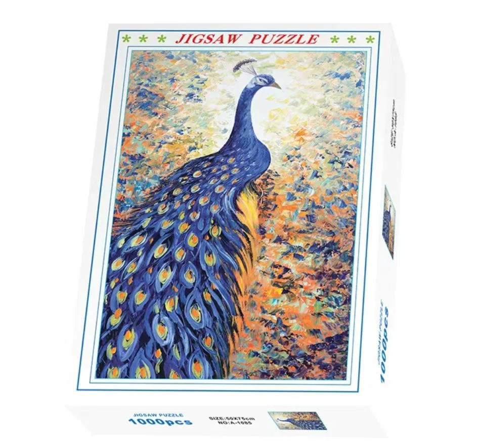 Fabricant de gros personnalisé Rompecabezas 100 500 1000 pièces de puzzle en carton de papier de jeu du cerveau des Puzzles pour adultes