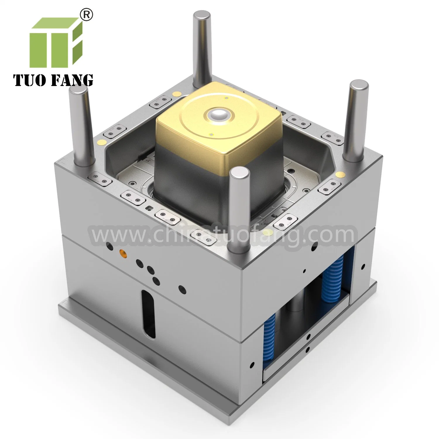 Mould for Two Cavities 2.2 Liter / 20L Plastic Paint Bucket Injection Mould