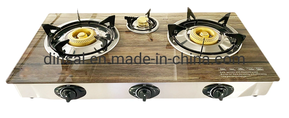 Gas Burners 3D Painting Glass Panel Table Top Gas Stove