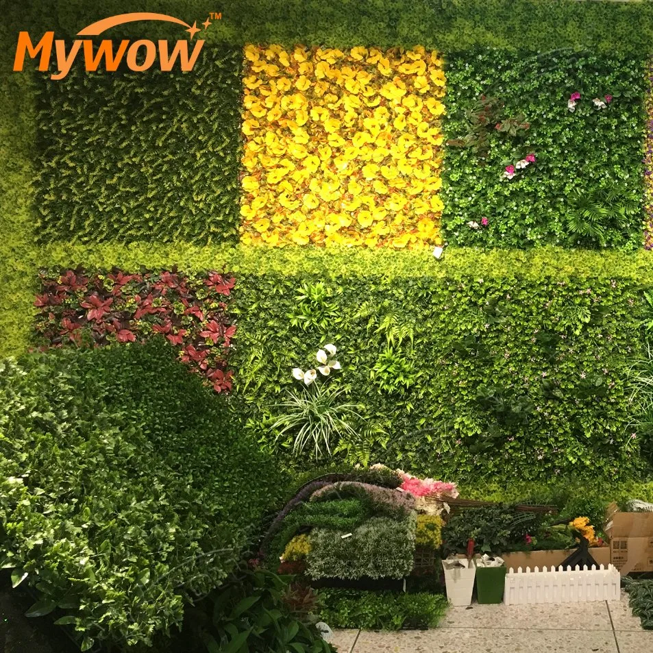 Landscaping Removable Anti-UV Artificial Plants Panels Synthetic Plants Green Wall