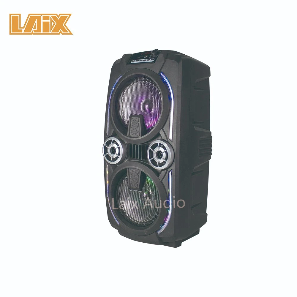 High quality/High cost performance Audio System Sound Portable Speaker 8" Audio System Sound Karaoke with 2 Microphone Tower Party Big Speakers