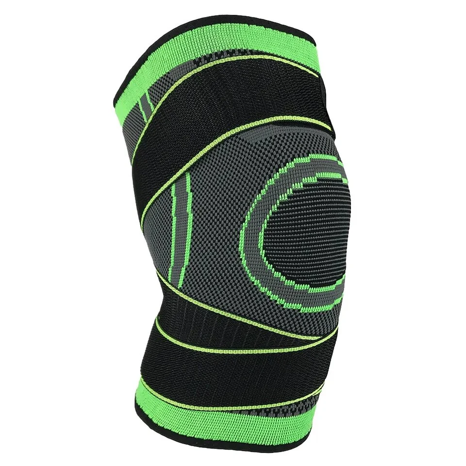 Customized Compression Knitted Breathable Neoprene Knee Support Sleeve for Sports Brace
