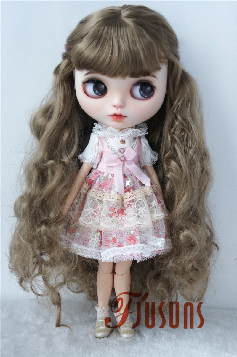 Jd417 Long Wave Lady Princess Mohair sintético BJD Wigs 1/8 1/6 1/4 1/3 Ob11 Yosd MSD SD DoD Accesorios Blythesdoll