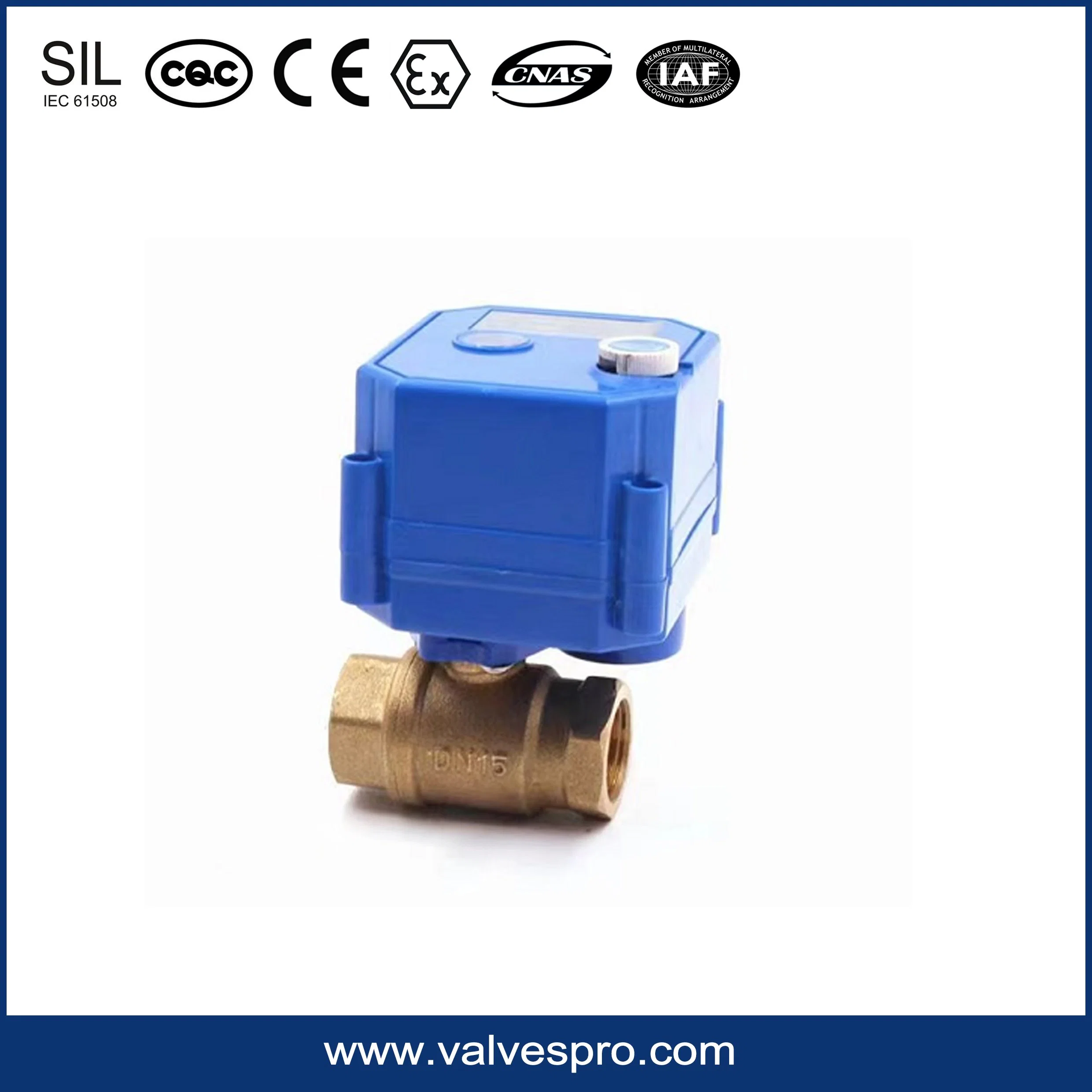 2-Way Electric Control with Actuator Water Cwx-15q Motorized Ball Valve