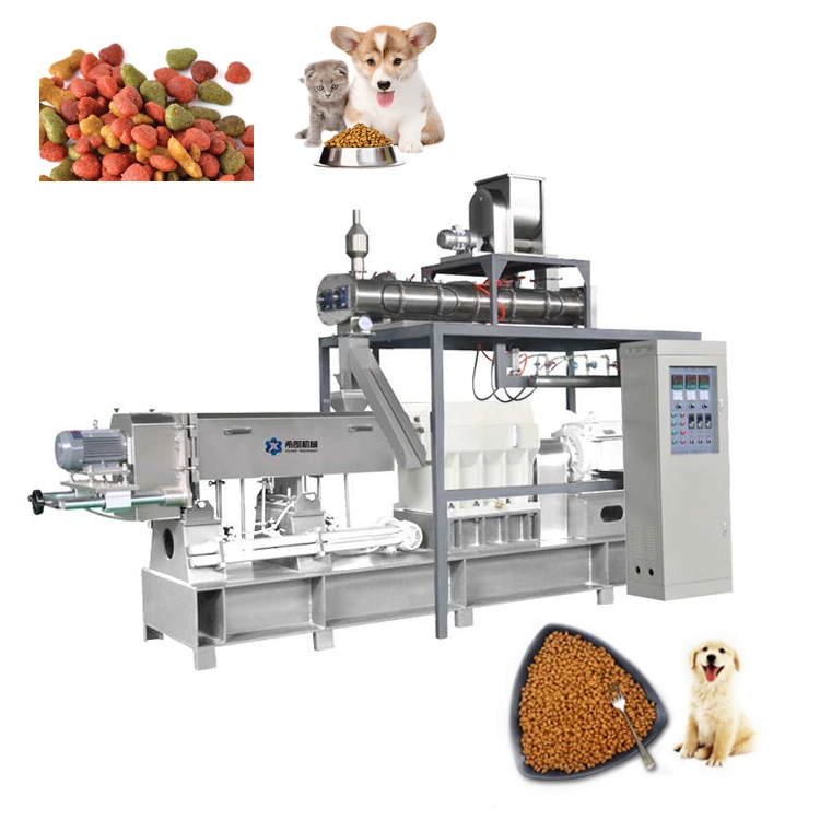 Vollautomatische Trockene Hund Katze Fisch Lebensmittel Maschine Haustier Nass Granulierung Lebensmittel Pellet Verarbeitung Extrusion Extruder Maschinen Maschinenproduktion Linie