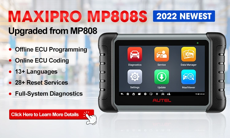 2023 Autel Maxidas Maxisys MP808s DS708 DS808 DS 808 808K Maxi PRO MP808K OBD2 Analyse de l'automobile Voiture de diagnostic du système matériel de réparation du véhicule d'Outils du scanner