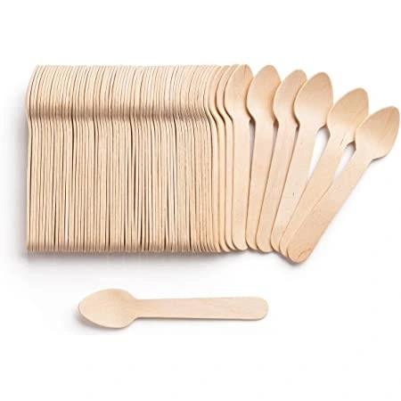 Eco-Friendly Disposable Wooden Knife Fork Spoon for Dinner for Takeaway and Delivery Food