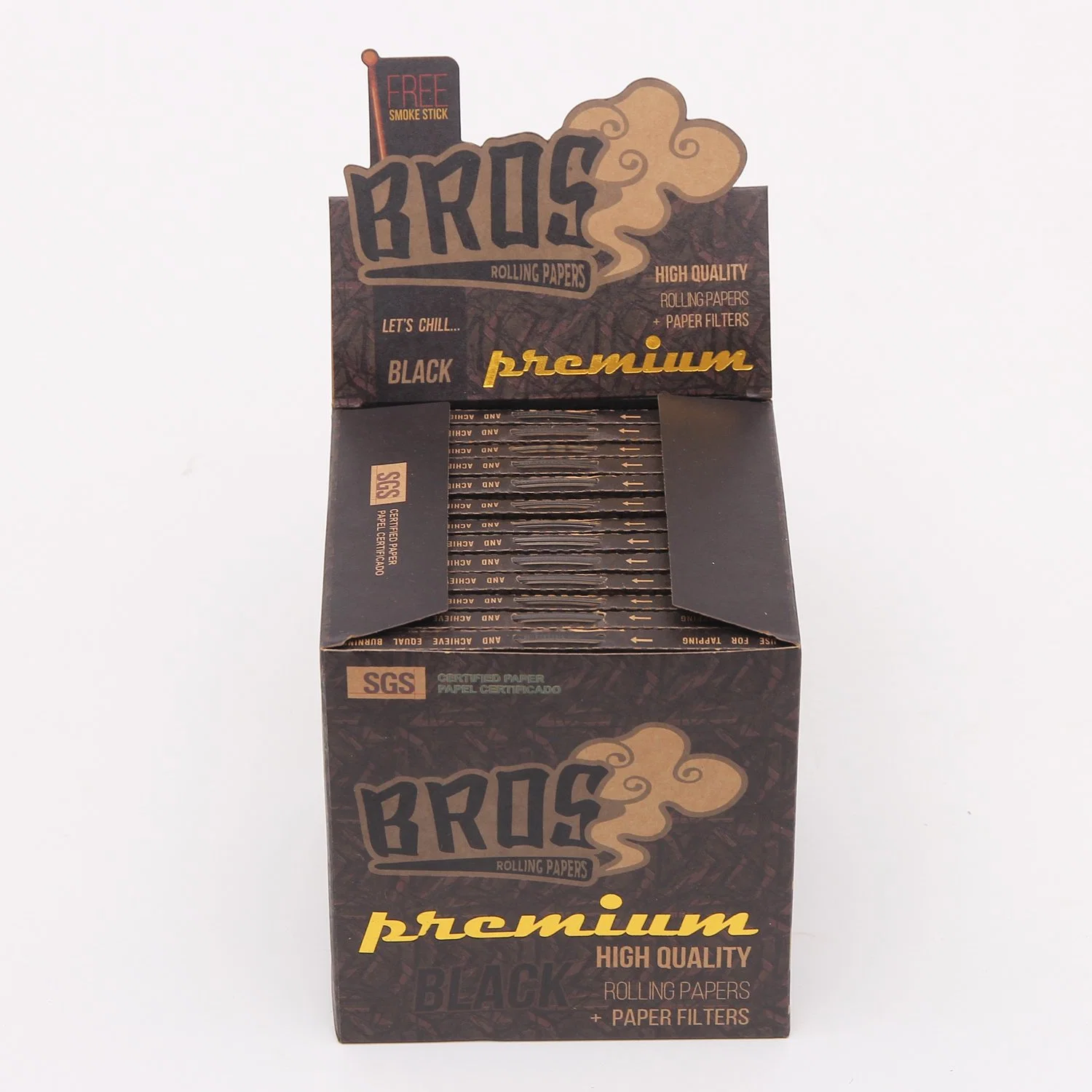 Bros Black Rolling Paper Special Paper King Size 52booklets Rolling Paper (110*44mm)