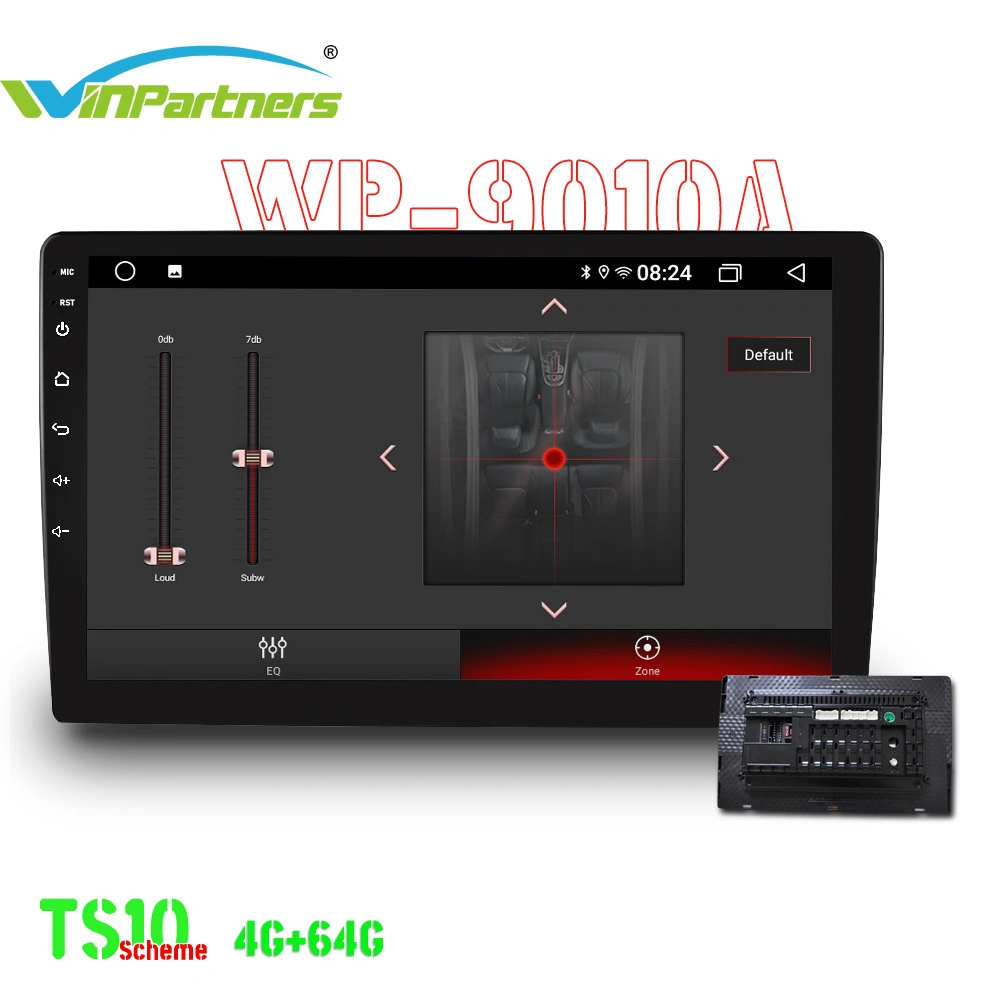 8/6g+128g 9 pulgadas procesador de 4G núcleos All-in-One máquina coche logotipo estéreo Personalización Reproductor de vídeo Wp9010A