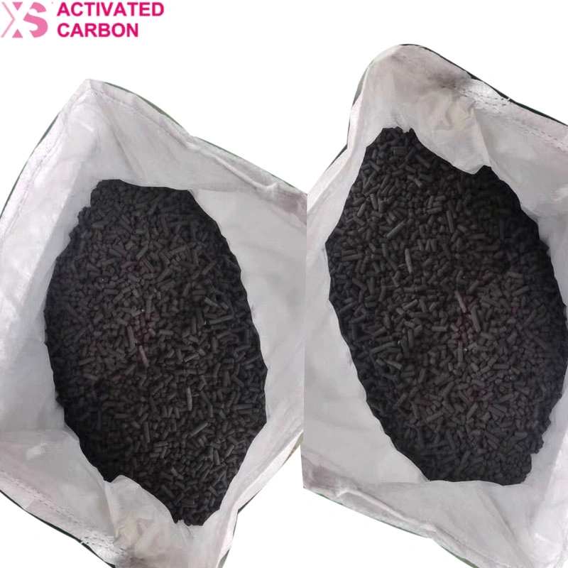Carvão ativado Pellet de 3,0 mm Ctc60 para purificação do ar com 6% KO impregnado