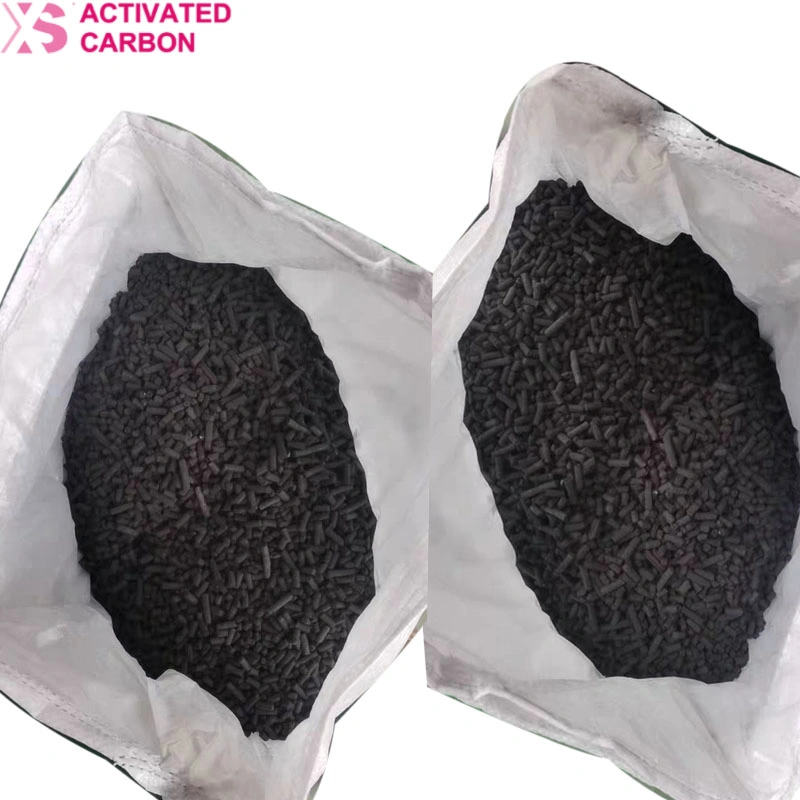 3,0 mm de pellet de CTC de carbón activado60 para la purificación del aire con un 6% impregnadas de KOH