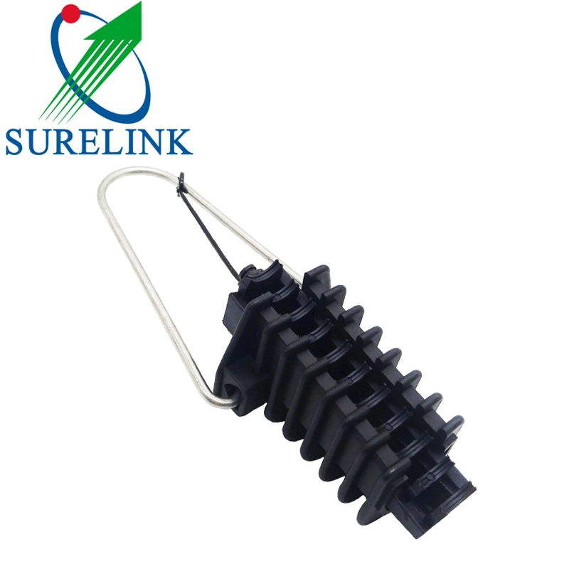 Surelink Plastic FTTH Suspension Clamp Outdoor Fiber Optic Clamp Fitting Hardware Accessories Anchor Clamp Plastic S Hook Clamp