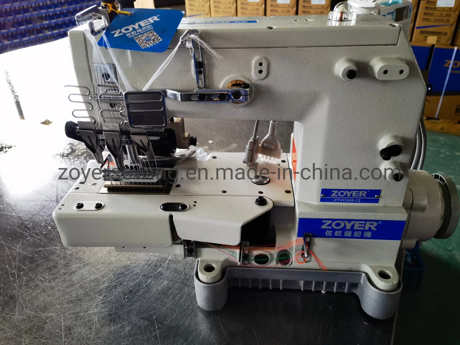 Zy-Vc008-12dpl Multi-Needle 12-Needles Chainstitch Vc008 Sewing Machine for Attaching Line Tapes