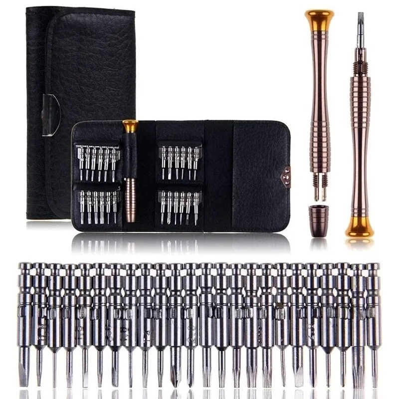 Mini Precision Screwdriver Set 25 in 1 Electronic Torx Screwdriver Opening Repair Tools Kit for Phone Camera Watch Tablet PC