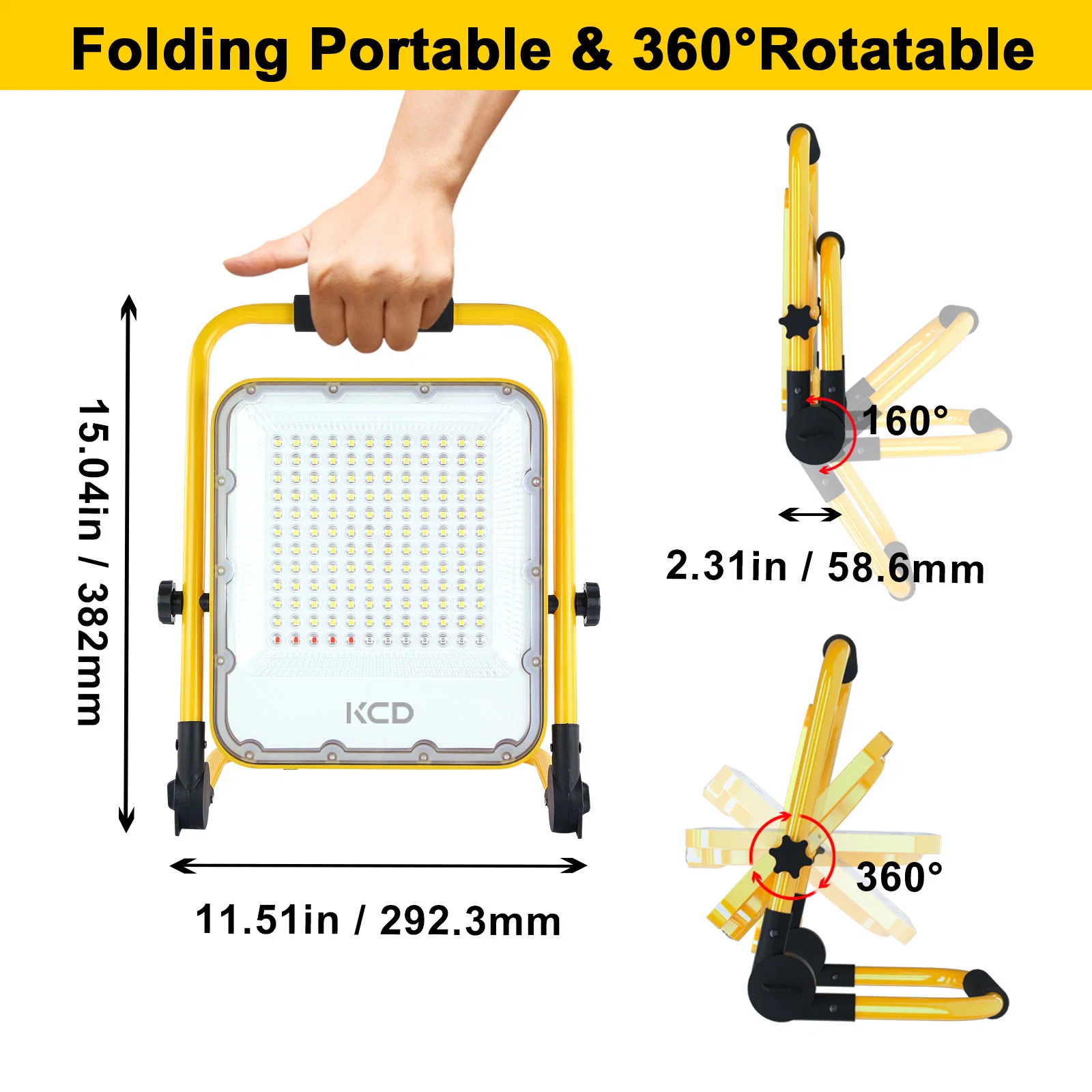 Großhandel/Lieferant rotierende arbeiten Multifunktions-faltbar wiederaufladbare 30W 50W 100W LED Arbeitsscheinwerfer