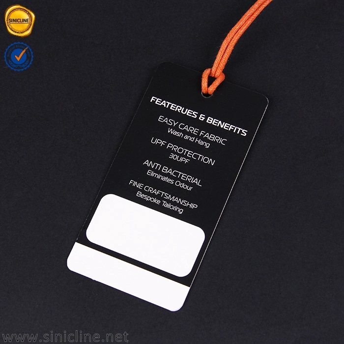 Sinicline Silver Foil Logo Paper Hang Tags for Clothing