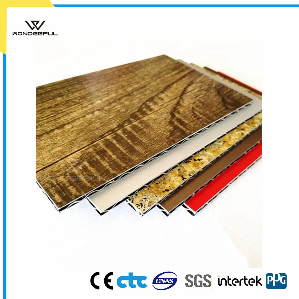 Mirror Finish Fireproof Facade Corrugated Core Composite Panel Exterior Wall